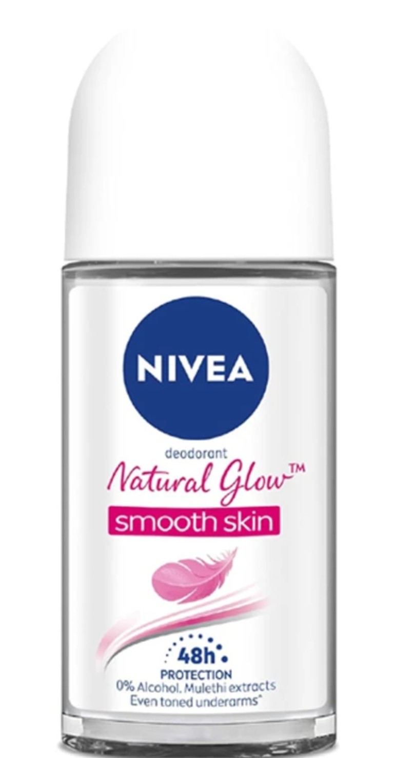 nivea roll on deodorant natural glow smooth skin 25ml