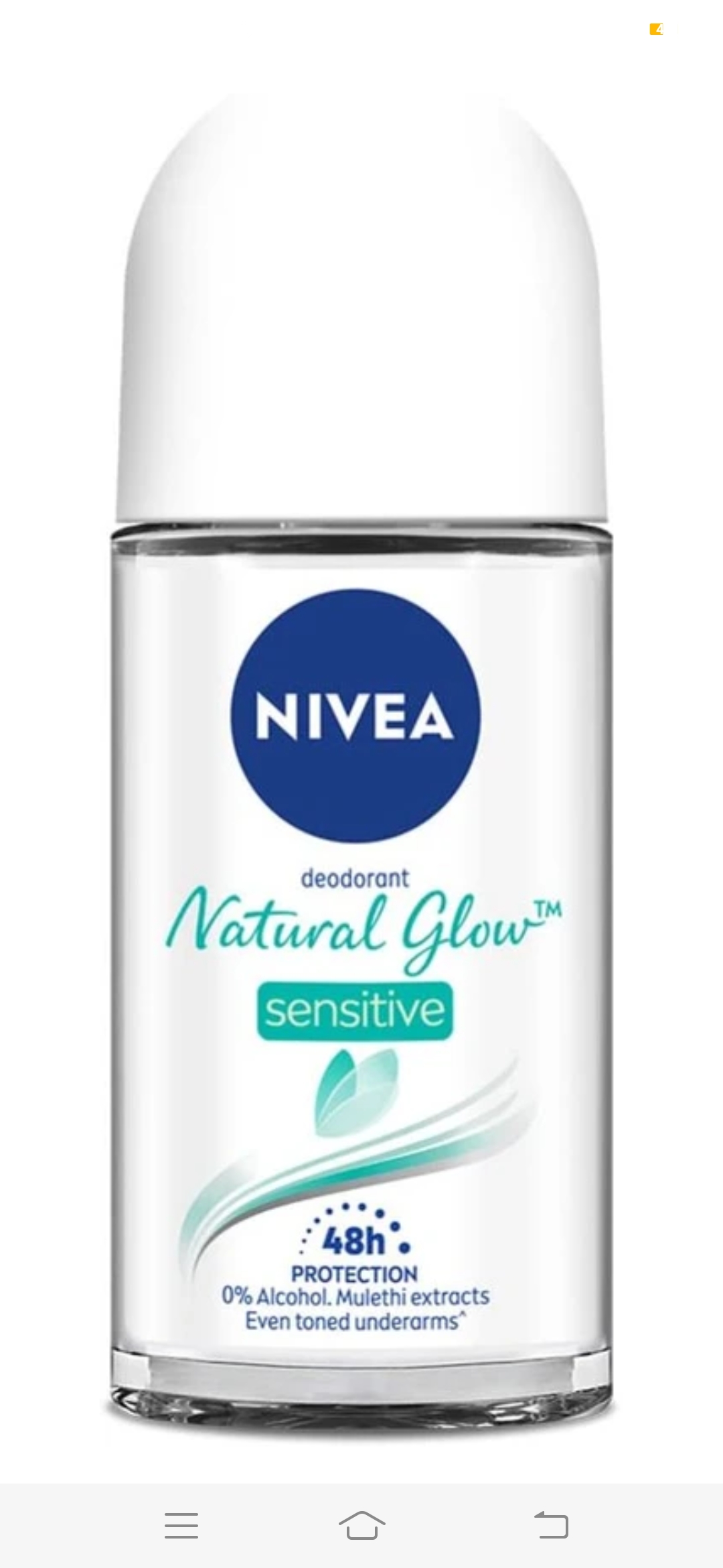 nivea natural glow sensitive roll on 25 ml