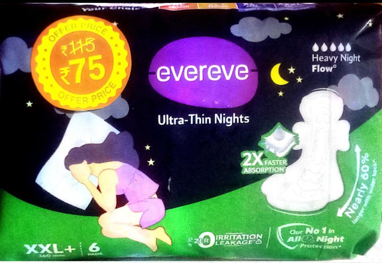 evereve sanitary pads xxl 6 pack